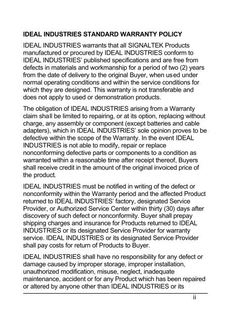 SIGNALTEK Users Guide V1.0 English - Ideal Industries