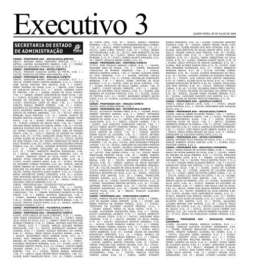 Executivo 3 QUARTA-feiRA, 09 de jULho de 2008 - Imprensa Oficial ...