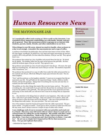 Human Resources News - Williamson County Schools