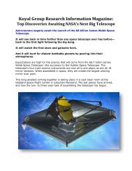 Koyal Group Research Information Magazine: Top Discoveries Awaiting NASA's Next Big Telescope