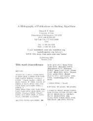 A Bibliography of Publications on Hashing Algorithms - Index of files in