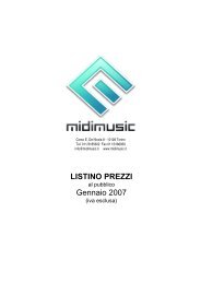 LISTINO PREZZI Gennaio 2007 - Midi Music Srl