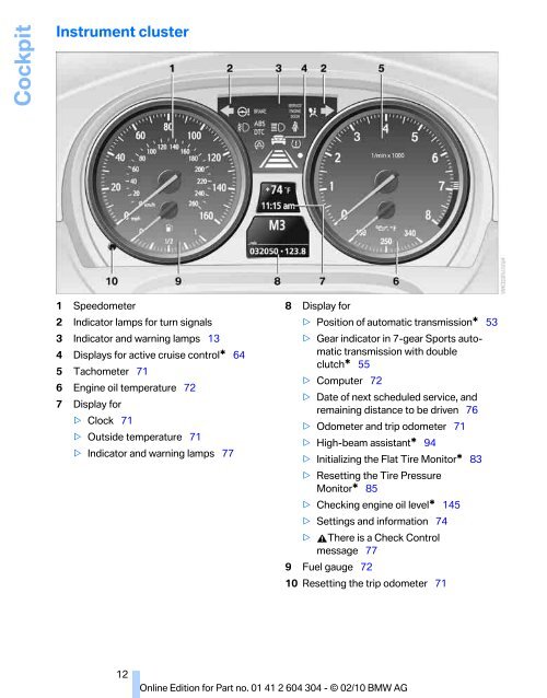 2011 3 Series Owner's Manual without iDrive - Irvine BMW