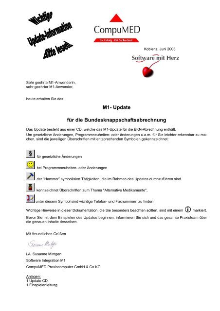 Hotline Servicezeiten - CompuMED M1