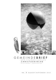 GEMEINDE BRIEF - Evangelische Kirchengemeinde Christuskirche ...