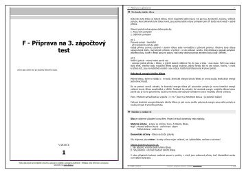 F - PÅÃ­prava na 3. zÃ¡poÄtovÃ½ test