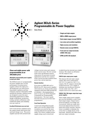 Agilent 363xA-Serie