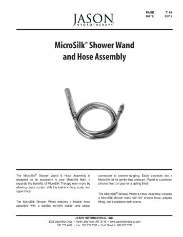 MicroSilk® Shower Wand and Hose Assembly - Jason International