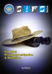 FSP 205 Private Investigation & Detective