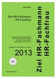 Ziel HR-Fachmann HR-Fachfrau - SPEKTRAmedia