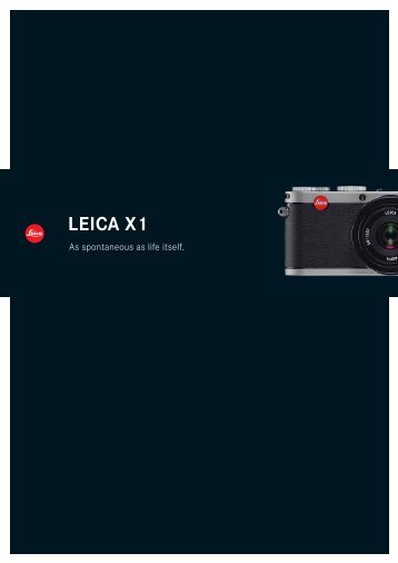 Leica X1 brochure anno 2009