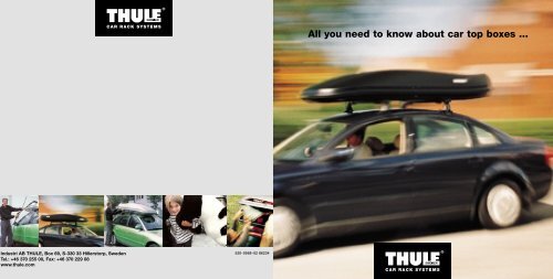 All you need to know about car top boxes ... - Thulebox.hu