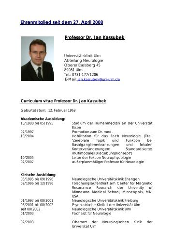 Herr Prof. Jan Kassubek