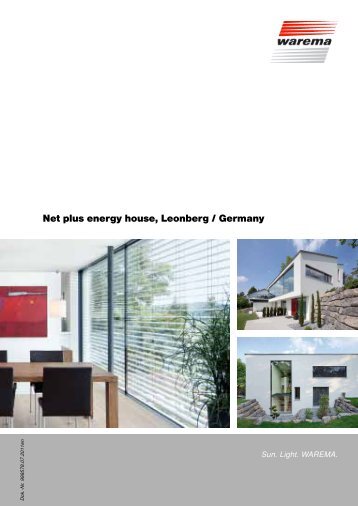 Net plus energy house, Leonberg / Germany - Warema