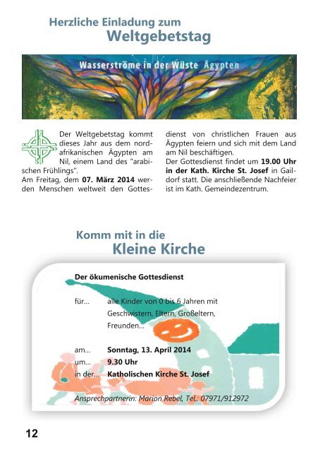 Gemeindebrief Nr. 181 Februar bis April 2014 - Evangelischer ...