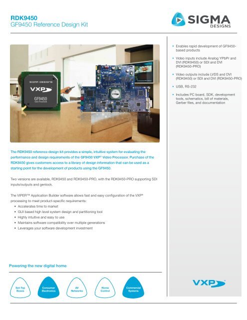 RDK9450 brochure - Sigma Designs