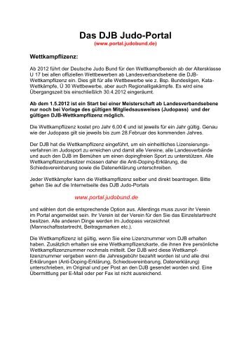 Wettkampflizenz - Deutscher Judobund eV