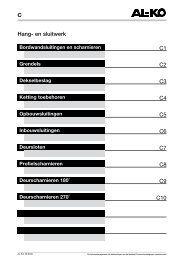 C Hang- en sluitwerk C1 C2 C3 C4 C5 C6 C7 C8 C9 C10 - AL-KO