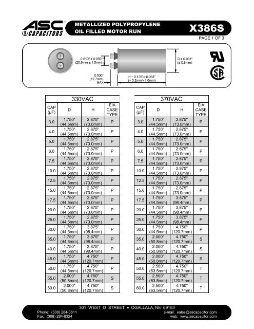 X386S - ASC Capacitors