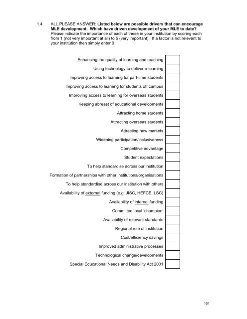 study of environments to support e- learning in uk further and ... - Jisc