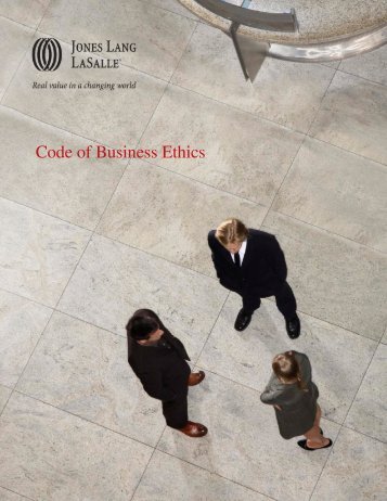 Code of Business Ethics - Jones Lang LaSalle