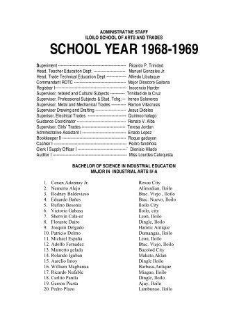 SCHOOL YEAR 1968-1969 - Whiffyskunk.com