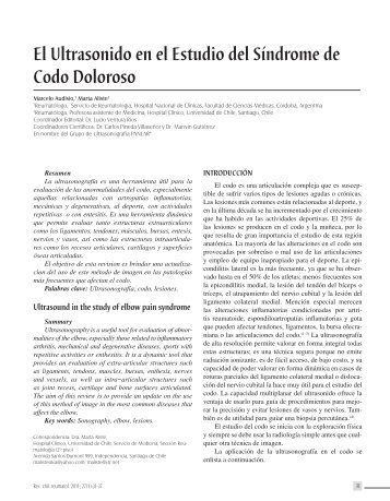 El Ultrasonido en el Estudio del SÃ­ndrome de Codo Doloroso - panlar
