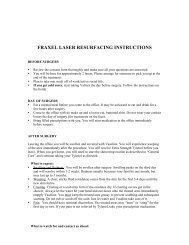 fraxel laser resurfacing instructions - Center for Skin Surgery