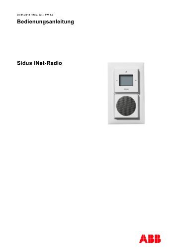Bedienungsanleitung Sidus iNet-Radio - ABB Schweiz AG ...