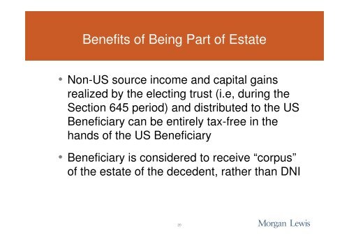 Foreign Trusts For US Family Members: Use of Section 645 Election