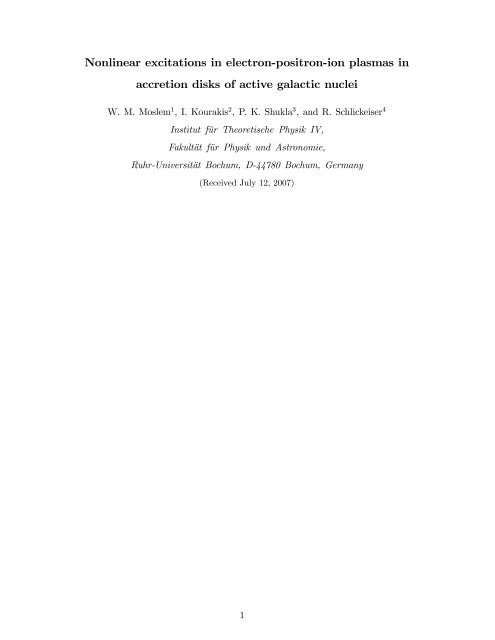 pdf here - Theoretische Physik IV - Ruhr-Universität Bochum