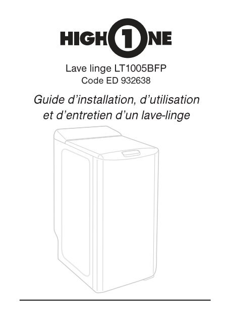 manuel d'instruction pour les modeles : exc1005 itw  - Electro Depot
