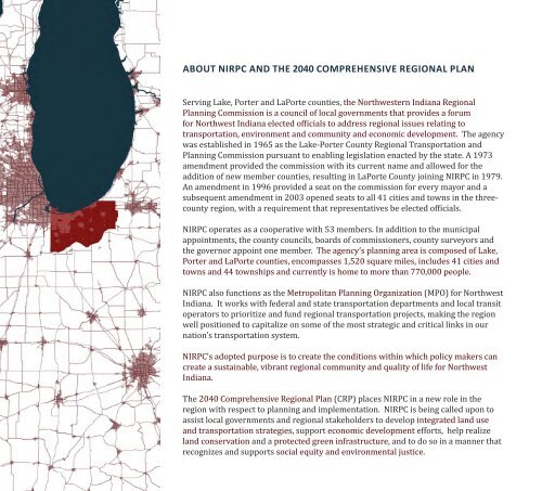 Comprehensive Regional Plan - Northwestern Indiana Regional ...