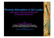 Poverty Alleviation in Sri Lanka: