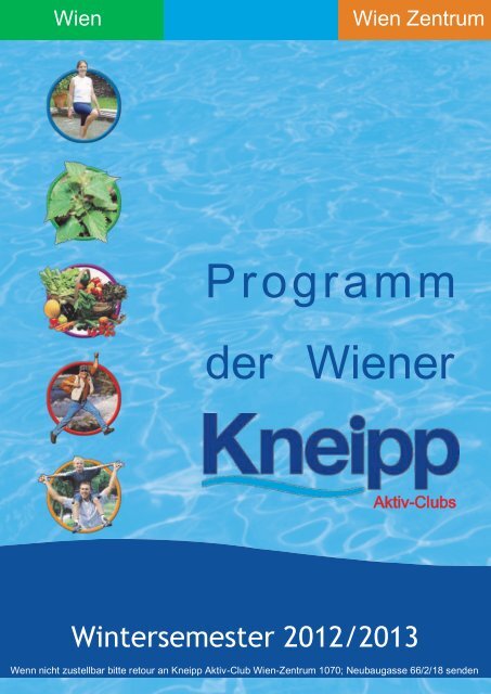 Programm der Wiener - Kneippbund