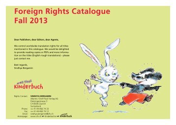 Foreign rights Catalogue Fall 2013 - Orell Füssli