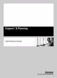 Cognos(R) 8 Planning