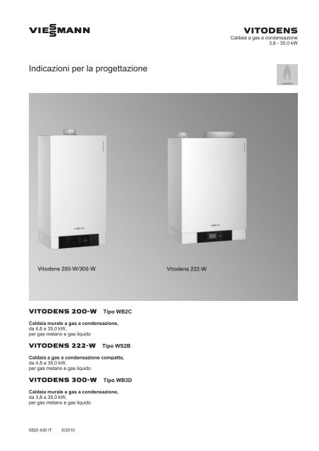 vitodens 200/222/300-w - Certificazione energetica edifici