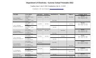 Summer School - The Department of Chemistry, UWI, Mona, Jamaica