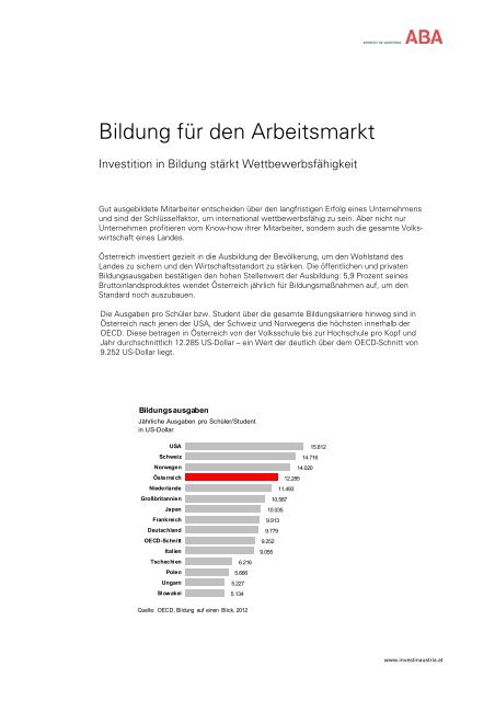 Ausbildung für die Wirtschaft - Advantage Austria