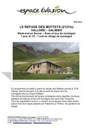LE REFUGE DES MOTTETS (2137m) - WEBRESA