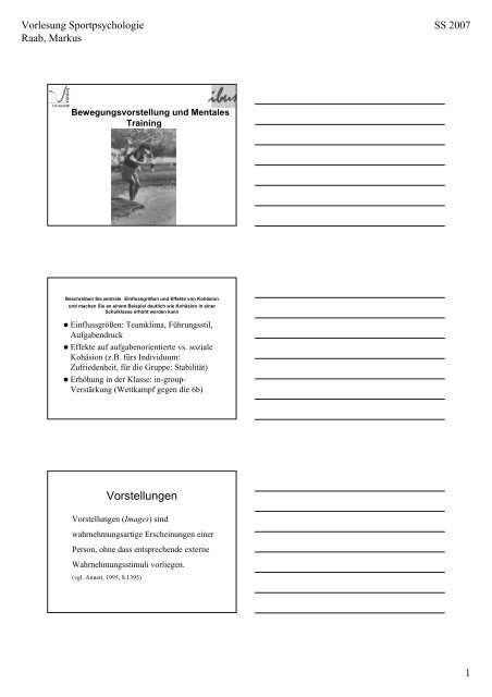 Vorstellungen