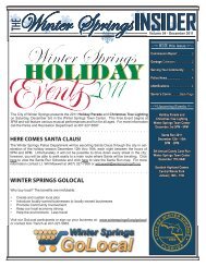 Monthly Newsletter - December 2011 - City of Winter Springs