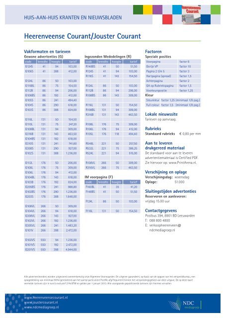 Heerenveense Courant/Jouster Courant - NDC mediagroep