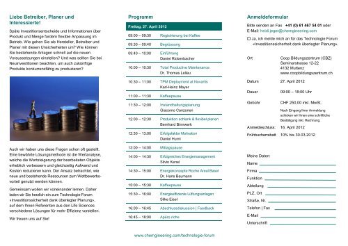 Investitionssicherheit dank überlegter Planung - Chemgineering