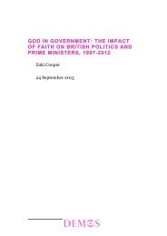 GOD IN GOVERNMENT: THE IMPACT OF FAITH ON ... - Demos