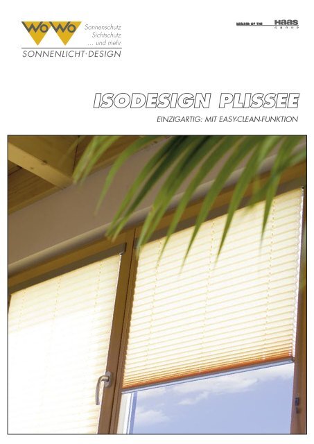isodesign plissee einzigartig: mit easy-clean-funktion - Wo&Wo;