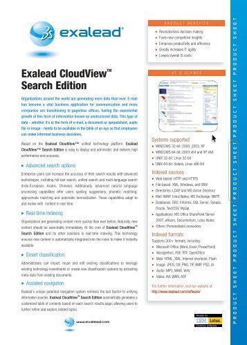 Exalead Cloudviewtm Search Edition