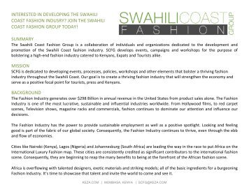 Swahili Coast Fashion Group - Keza