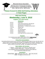 Wednesday, June 9, 2010 - Wisconsin Grocers Association